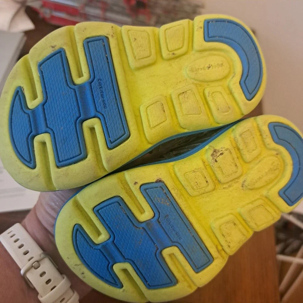 Stride Rite Made 2 Play Phibian Boys Water Shoes Grey Blue Lime Size 4 BB55006